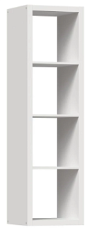 КАЛЛАКС / ФОРА Стеллаж ИКЕА / IKEA 4 с четырьми открытыми ячейками, тамбурат, белый