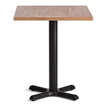 Стол VALHALLA, дерево вяз/железная опора, 80х65х76 см, груша №3/черная опора | изображение 1