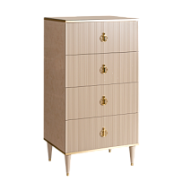 Комод 4 ящика Римини СОЛО (Латте/Золото) РМКМ-6(s)