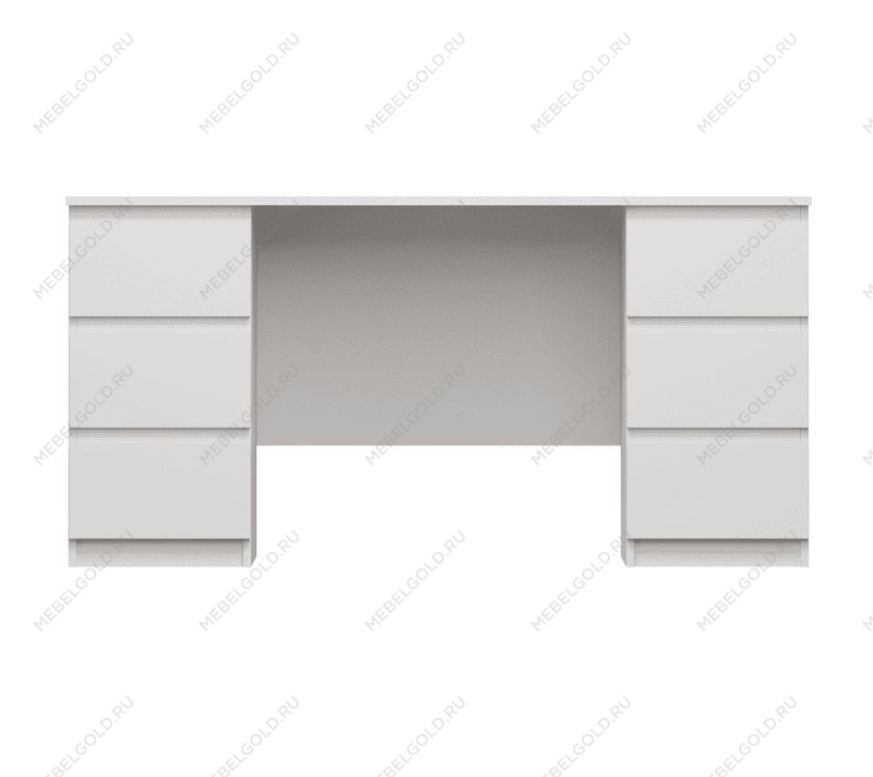 КАСТОР (KULLEN) стол письменный ИКЕА / IKEA 6 ящиков 151х65 белый | изображение 1