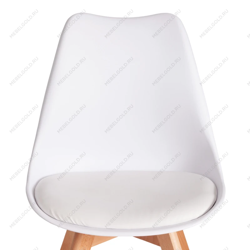 Стул TULIP (mod. 73-1), дерево/пластик/экокожа, 47,5x55x80 см, Белый (White) | изображение 5