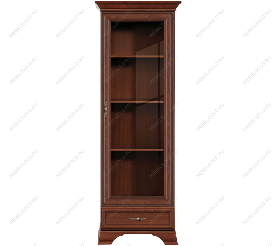 Шкаф с витриной Кентаки REG1W1S каштан