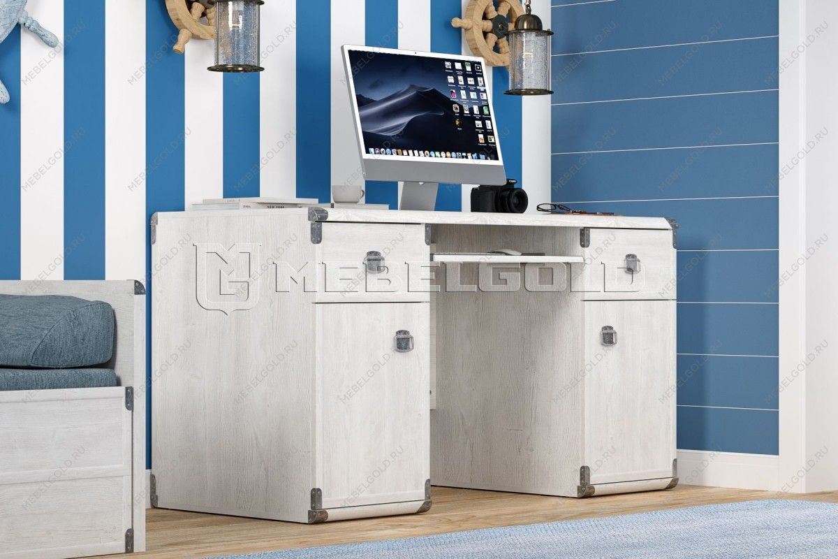 Стол письменный Индиана JBIU2D2S сосна каньон - Выставка Лобня | изображение 2