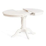 Стол STEFANO круглый, бук, мдф, D90+30x77см, Ivory white | изображение 3