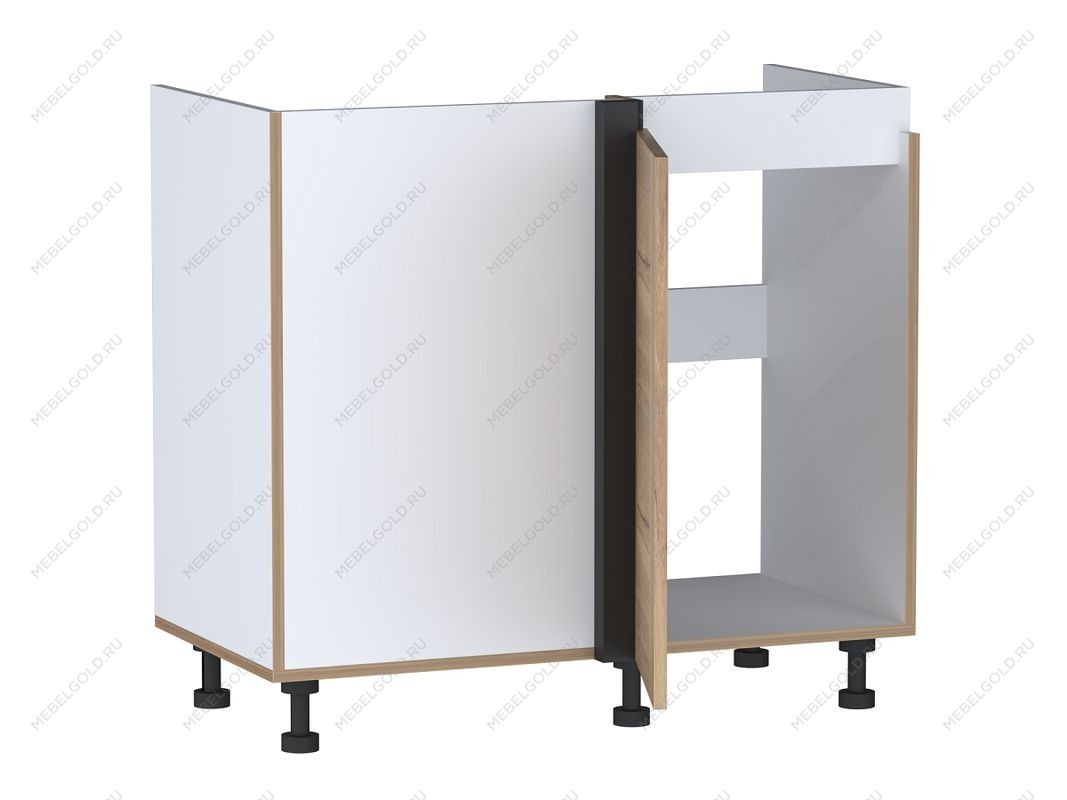 Стол под мойку угловой СМУ-100 правый, Сити (900*470*820) Дуб Галифакс натуральный, 20811 | изображение 1