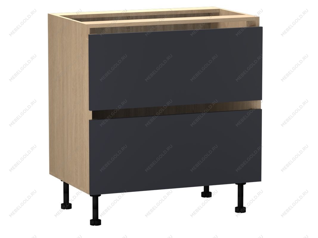 Стол с ящиками СЯ-80 (2), Женева (800*520*870) Дуб Палермо/Синий матовый, 22519