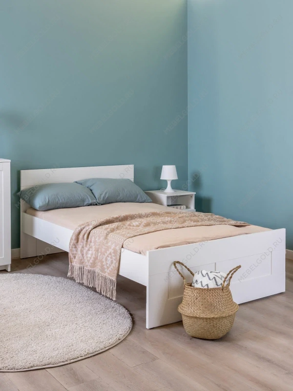 Кровать двуспальная Сириус, 120х200 см, белая | изображение 3