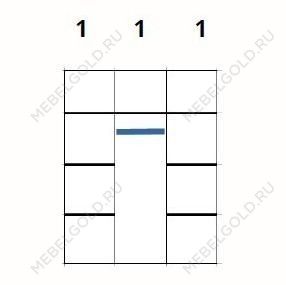 Шкаф Джоконда 3-дверный корень дуба глянец | изображение 1