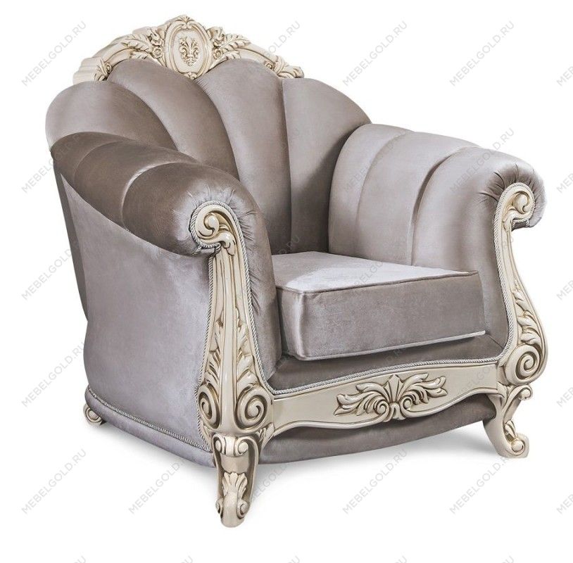 Кресло Марселла крем глянец