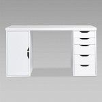 ИНГАР 2/5/ДВ стол письменный 140x75x55, белый | изображение 1