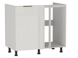 Стол под мойку угловой СМУ-100, Берта (900*554*820) Экокожа Белый, 25318