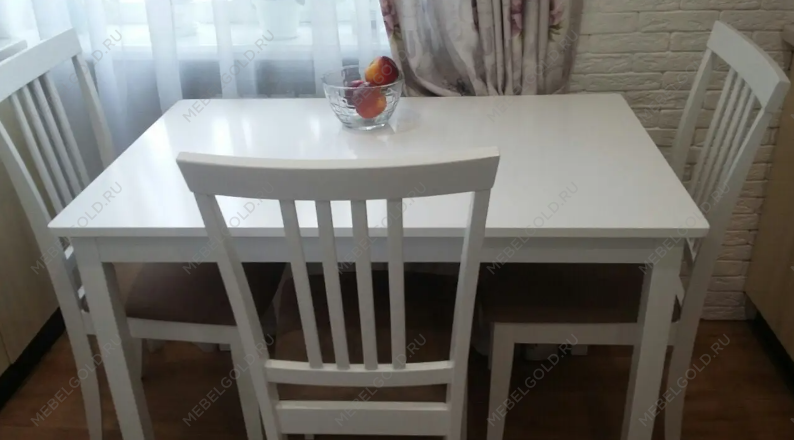 Стол обеденный Signal FIORD 110 (белый) | изображение 2