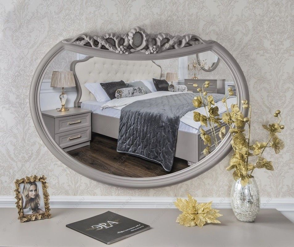 Зеркало Мокко ППУ для туалетного столика серый камень | изображение 1