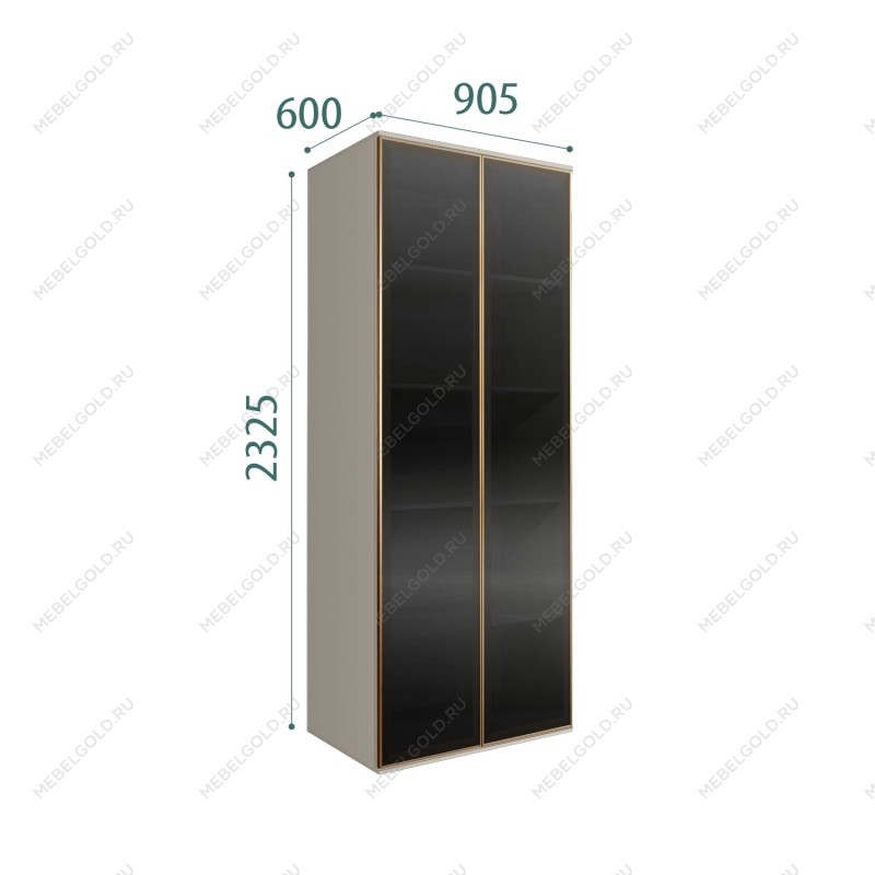 Шкаф 2-х дверный Bogemia Air (Шелк/Золото) БМШ2/2(2)