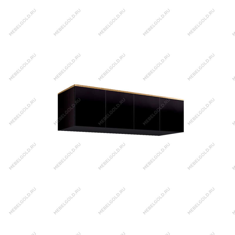 Антресоль для 4-х дверного шкафа Римини (Черный/золото) РМАН-1(4)