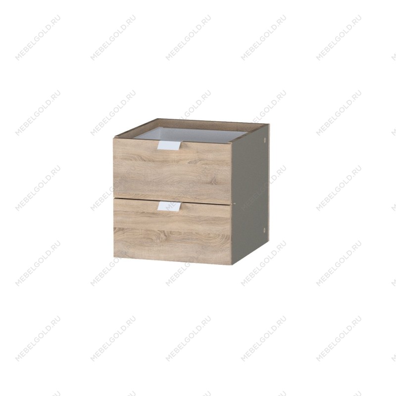 Фора модуль с двумя ящиками, ручка металл 33х33х37, дуб беленый