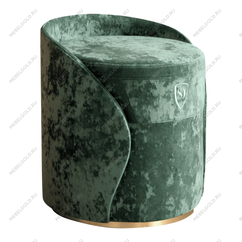 Пуф-тумба Изумрудная волна (Crush) золото Sweet dreams PS-101