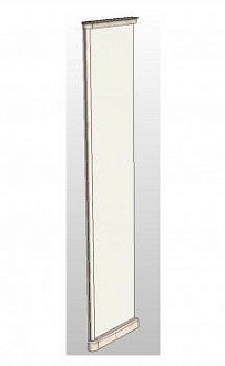 Бок шкафа левый Натали белый глянец (детская)