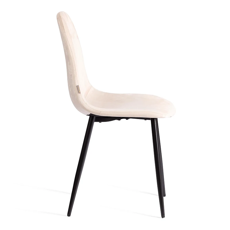 Стул BREEZE (mod. JSC-58), Велюр/металл, 44 х 53 х 86 см, creamy (кремовый) HLR 5 / черный | изображение 1