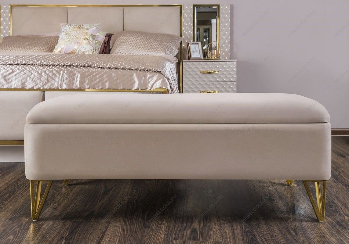 Банкетка Лара бежевый глянец | изображение 5