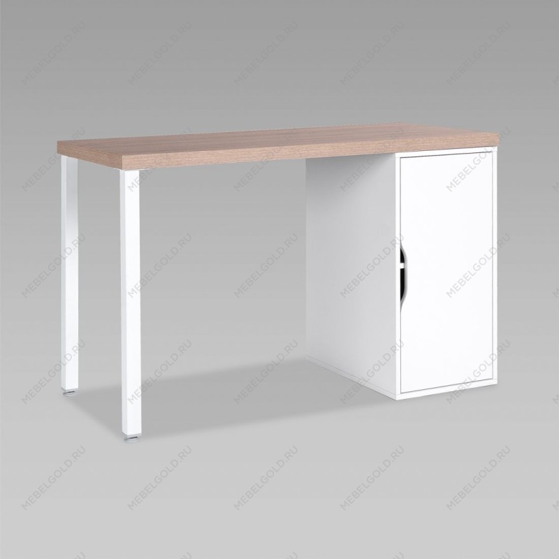 ИНГАР 1/ДВ/T стол письменный 120x75x55, дуб беленый/белый