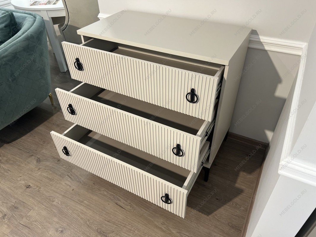 Комод Стелла 3 ящика ярко серый | изображение 2