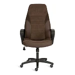 Кресло INTER (24), кож/зам/флок/ткань, коричневый, 36-36/6/TW-24 | изображение 4