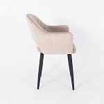 м. Римская - Стул Белладжио бежевый бархат ножки черные | изображение 2