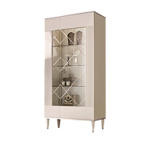 Витрина 2-ств. Римини СОЛО (Слоновая кость/Серебро) (Правая) РМВ2-2С(s)