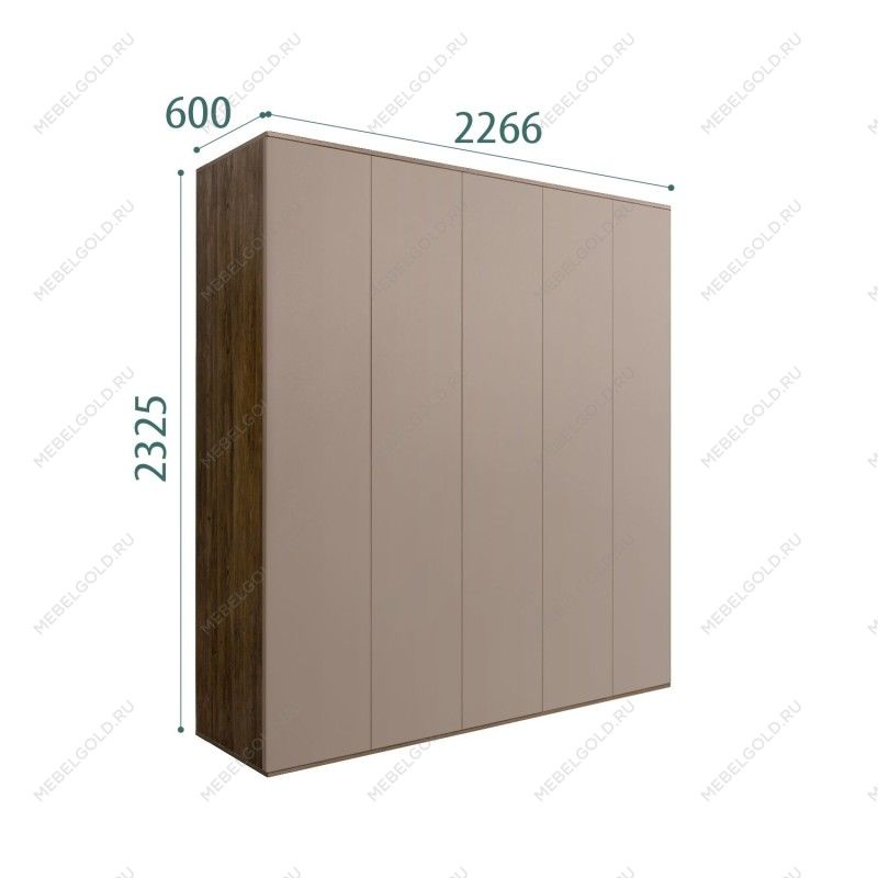 Шкаф 5-ти дверный Bogemia Woodline Air (Мокка) БМШ2/5(0)