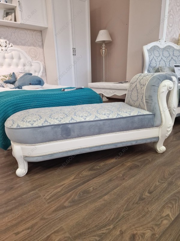 Оттоманка Мишель с одним подлокотниками белый матовый | изображение 5