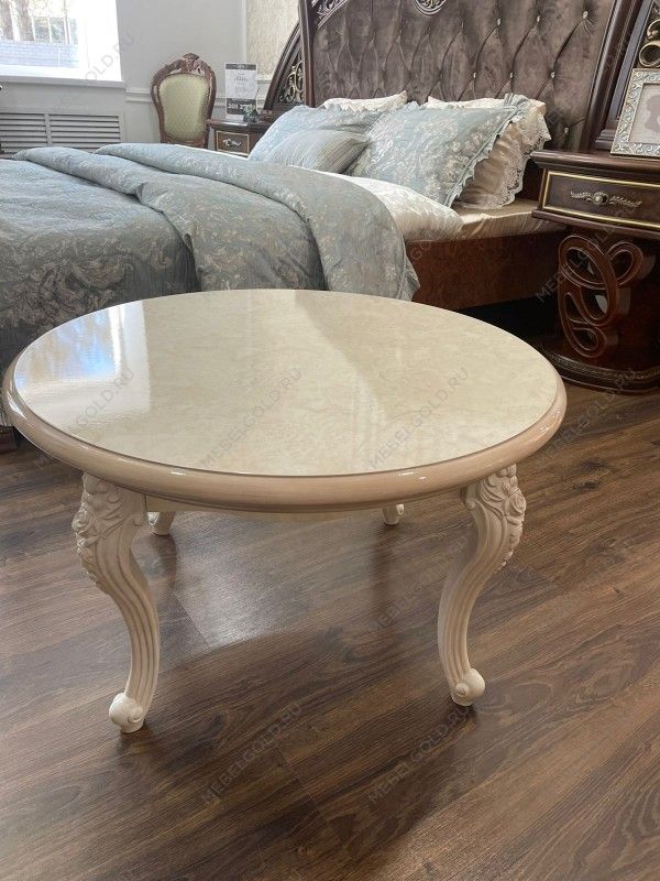 Столик круглый Патрисия крем корень глянец | изображение 9