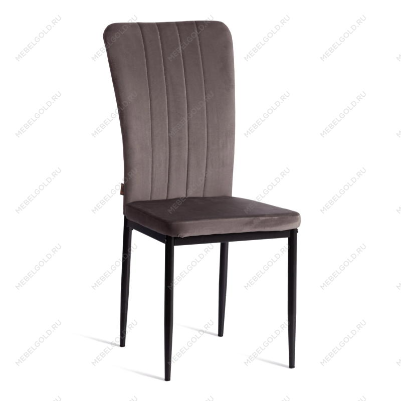 Стул VERTER (mod. BC577-DC), металл, флок, 41 х 52 х 95 см, Dark grey (темно-серый) HLR24 / черный