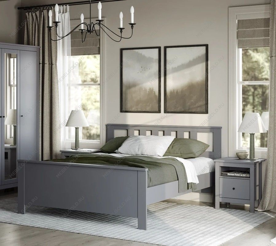 САГА тумба прикроватная серая | изображение 6