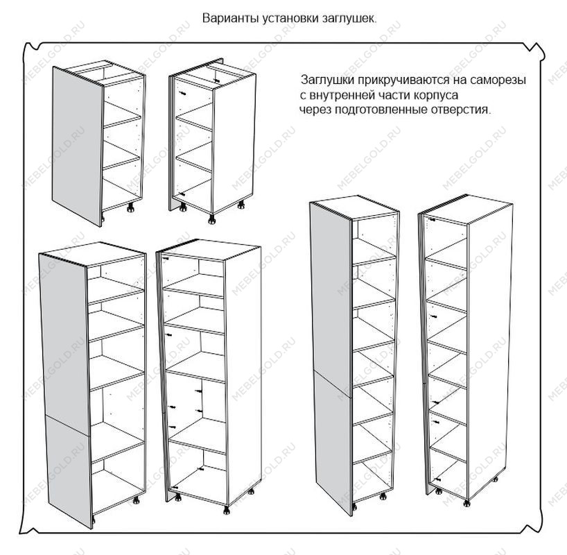 Заглушка пенала ЗП, Бьянка (566*16*1586) Белый, 21104 | изображение 1