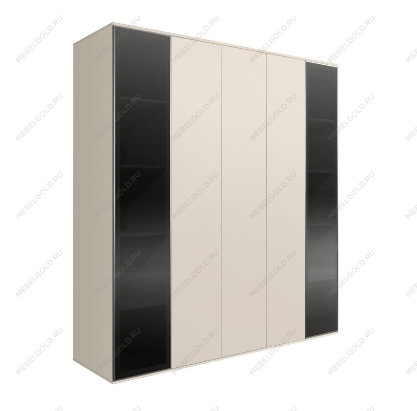 Шкаф 5-ти дв. Bogemia Air (Слоновая кость/Серебро) БМШ2/5(2)