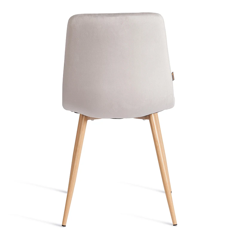 Стул CHILLY (mod. JSC-220), Велюр/металл, 44,5х52,5х88 см, Light grey (светло-серый) HLR14 / натуральный | изображение 3