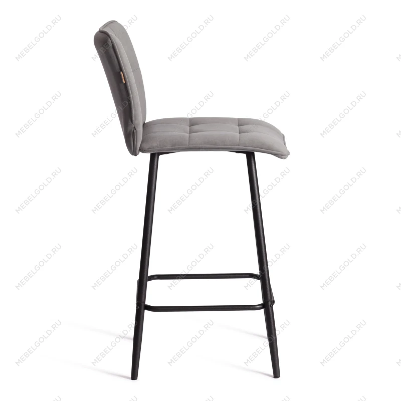 Полубарный стул Bari/Бари, велюр, серый, 29, 42х55х99 см | изображение 1