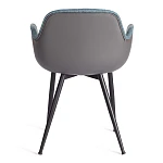 Кресло VALENTINO (mod. PC45-2), металл/экокожа/ткань, 55 х 58 х 81 см, Turquoise (бирюзовый)/Grey (серый)/чёрный | изображение 3