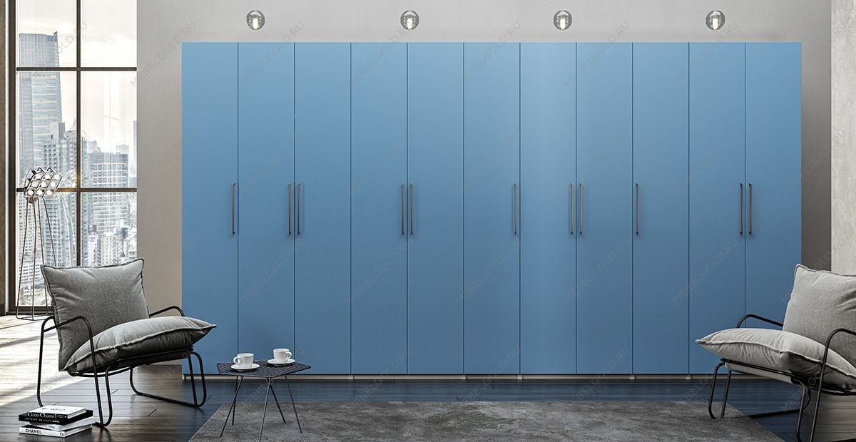 Гардероб Отис П9 с фасадом МДФ (краска матовая RAL) 6021 | изображение 3