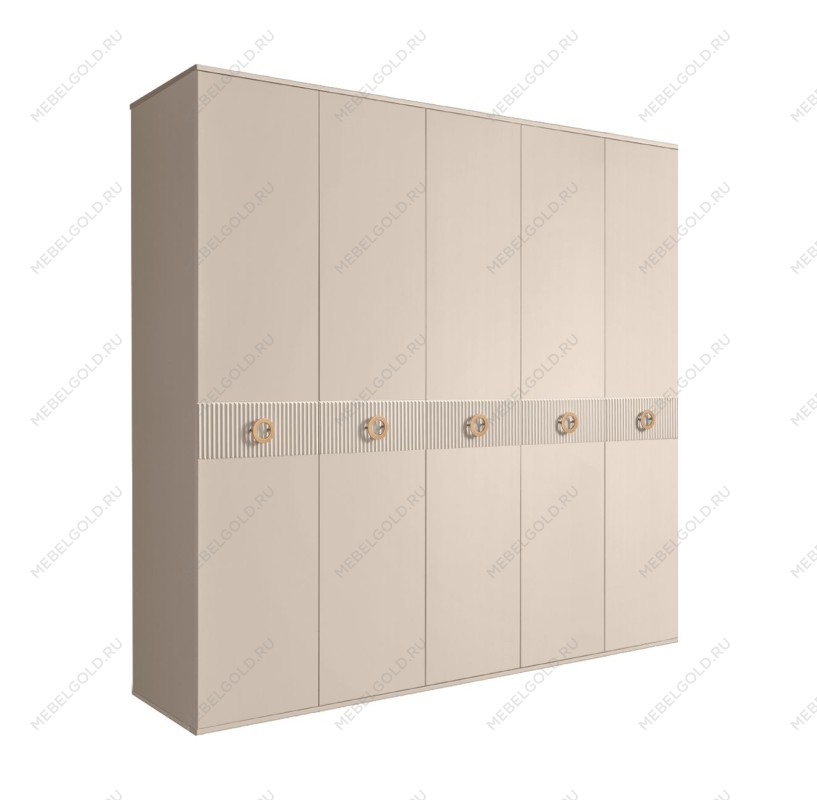 Шкаф 5-ти дв. Bogemia Fillini (Ваниль/Золото) БМШ2/5(Fi)