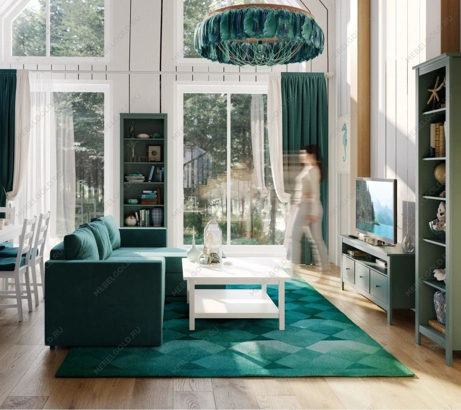 САГА тумба 3 ящика темно-бирюзовая | изображение 5