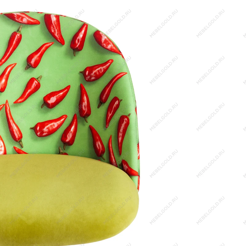 Кресло MELODY, ткань/флок, олива, Botanica 03 pepper/23 | изображение 5