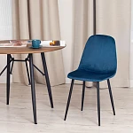 Стул BREEZE (mod. 4724), Велюр/металл, 44 х 53 х 87 см, Blue (синий) HLR63 / черный | изображение 8