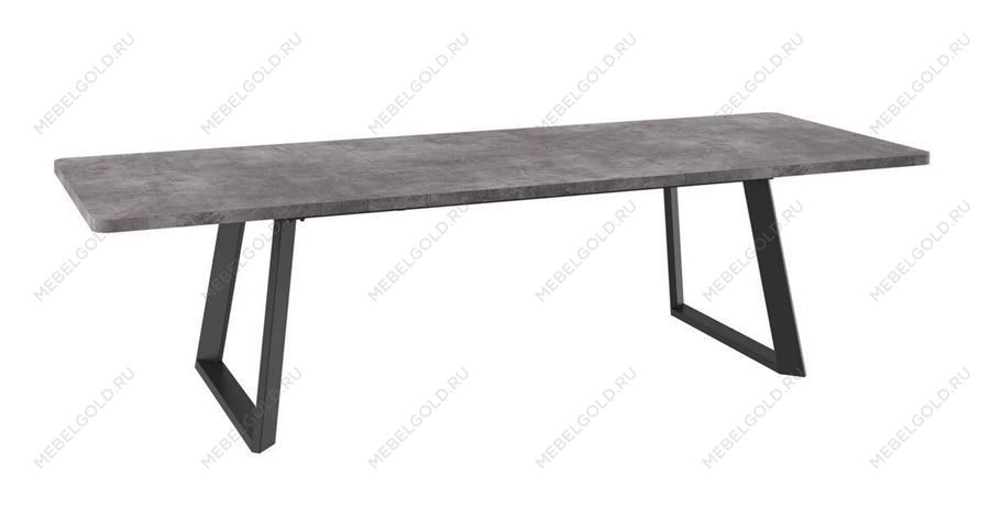 Стол Napoli Lux (R)-200 раздвижной (Дымчатая керамика/черный) 200(290)х105 | изображение 1