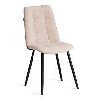 Стул обеденный Asti, велюр, молочный/черный, (Porsche 2)