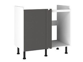 Стол под мойку угловой СМУ-100, Виста (900*534*870) Экокожа Серый, 26703