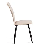 Стул обеденный La Rousse, NEW, флок, бежевый/черный, 7, 45x55x93 см | изображение 1