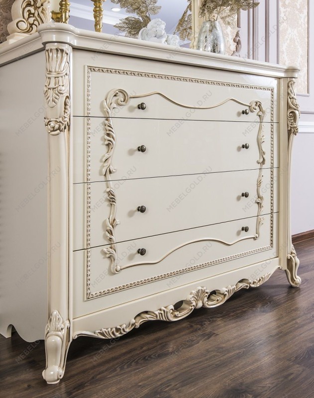 Комод Джоконда крем глянец (спальня)