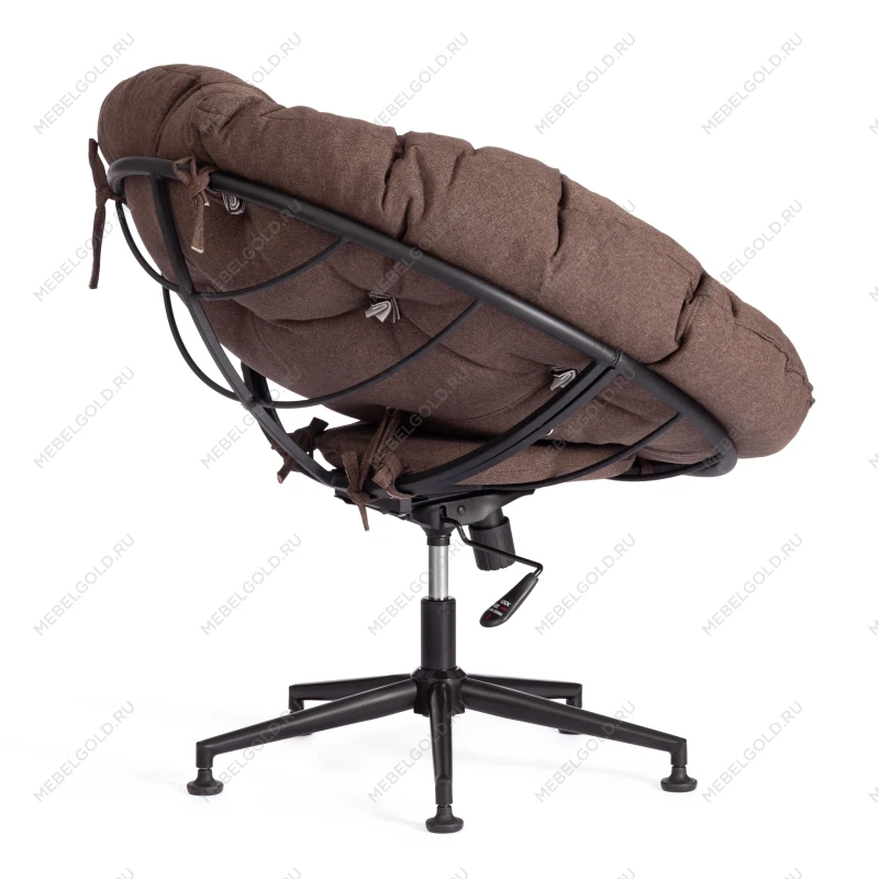 Кресло CLOUDE, рогожка/металл, 97х98х90-96см, коричневый, 3М7-147 | изображение 3